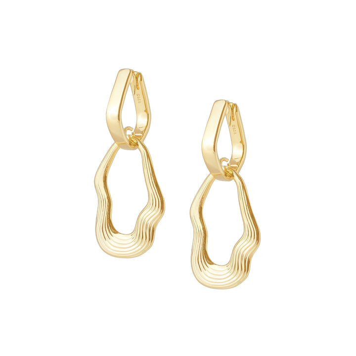 CONTOUR Double Drop Earrings | Gold - Pixie Wing -