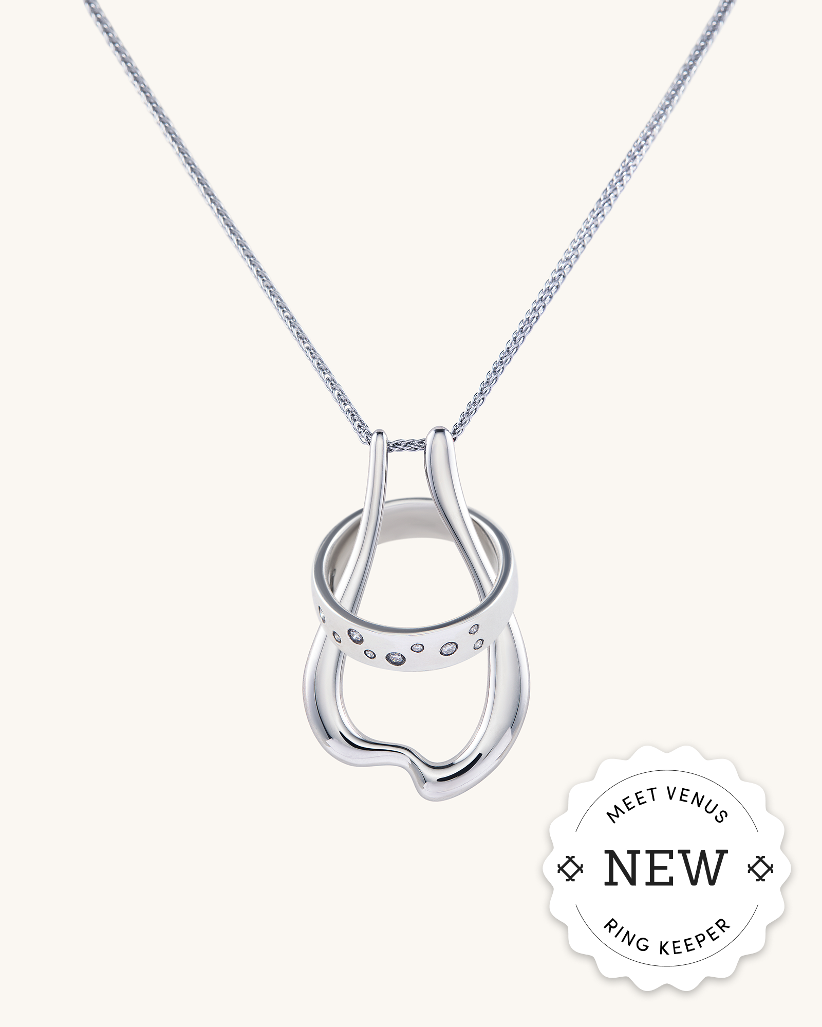 Venus Ring Keeper™ - 18k White Gold Plated