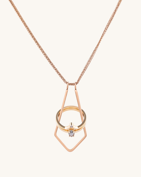 Bail Wedding Ring On Necklace Meaning Nordika Ring Keeper