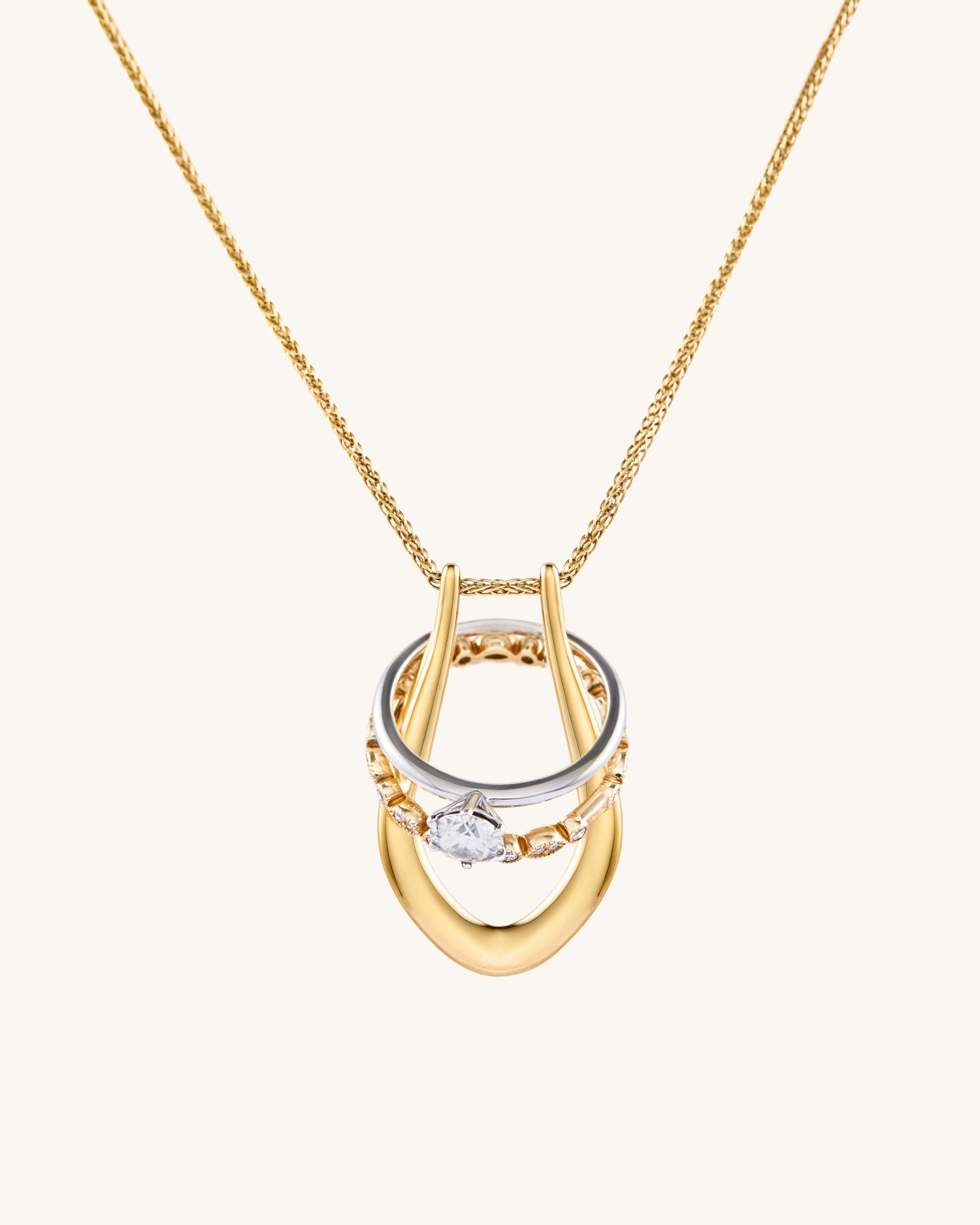 Gold Ring Holder Necklace Wedding Ring Necklace Male Pixie Wing