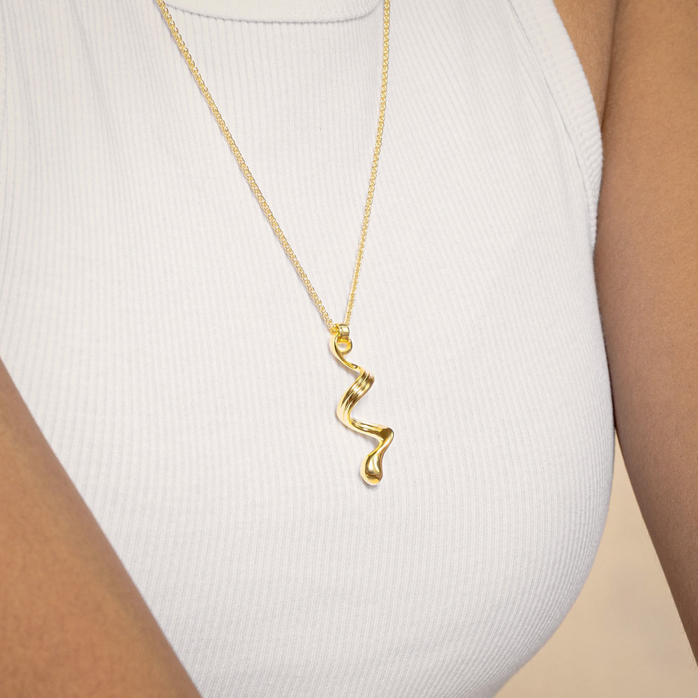 CONTOUR Swirl Necklace | Gold - Pixie Wing -