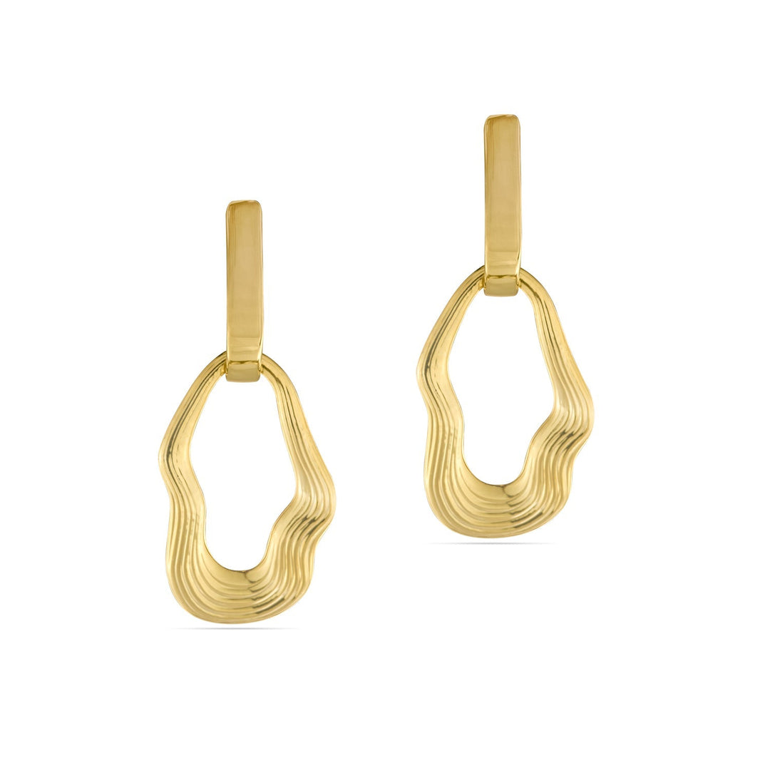 CONTOUR Double Drop Earrings | Gold - Pixie Wing -