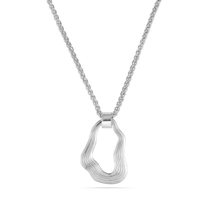 CONTOUR Sculpted Necklace | Silver - Pixie Wing -