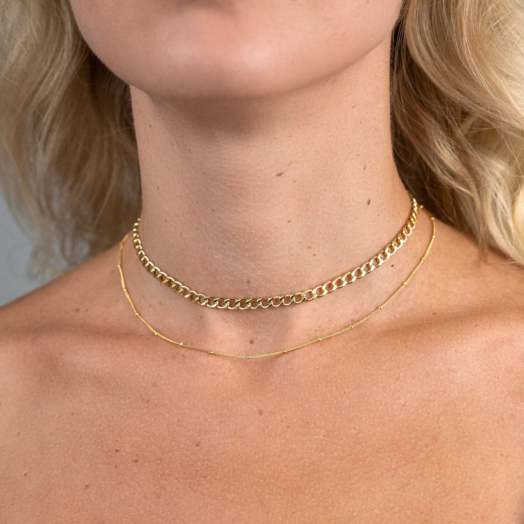Curb Chain Necklace | Gold - Pixie Wing -