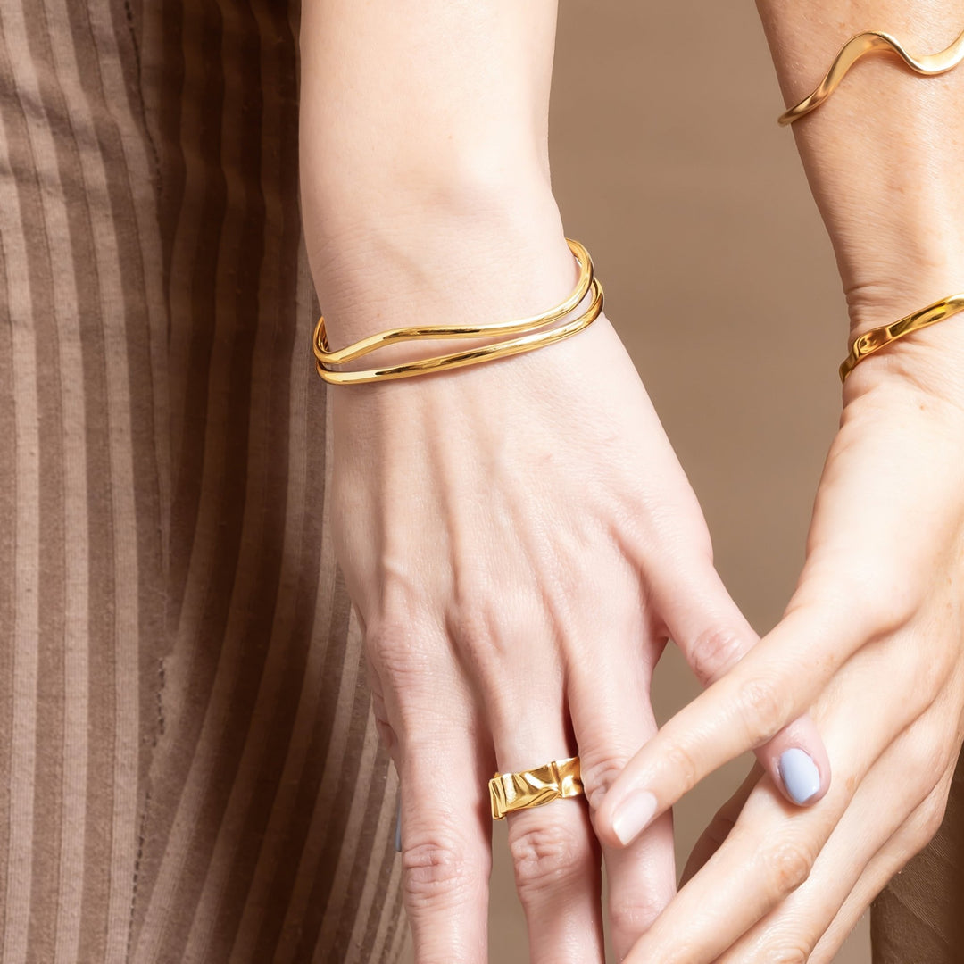 EMBODY Double Bracelet | Gold - Pixie Wing -