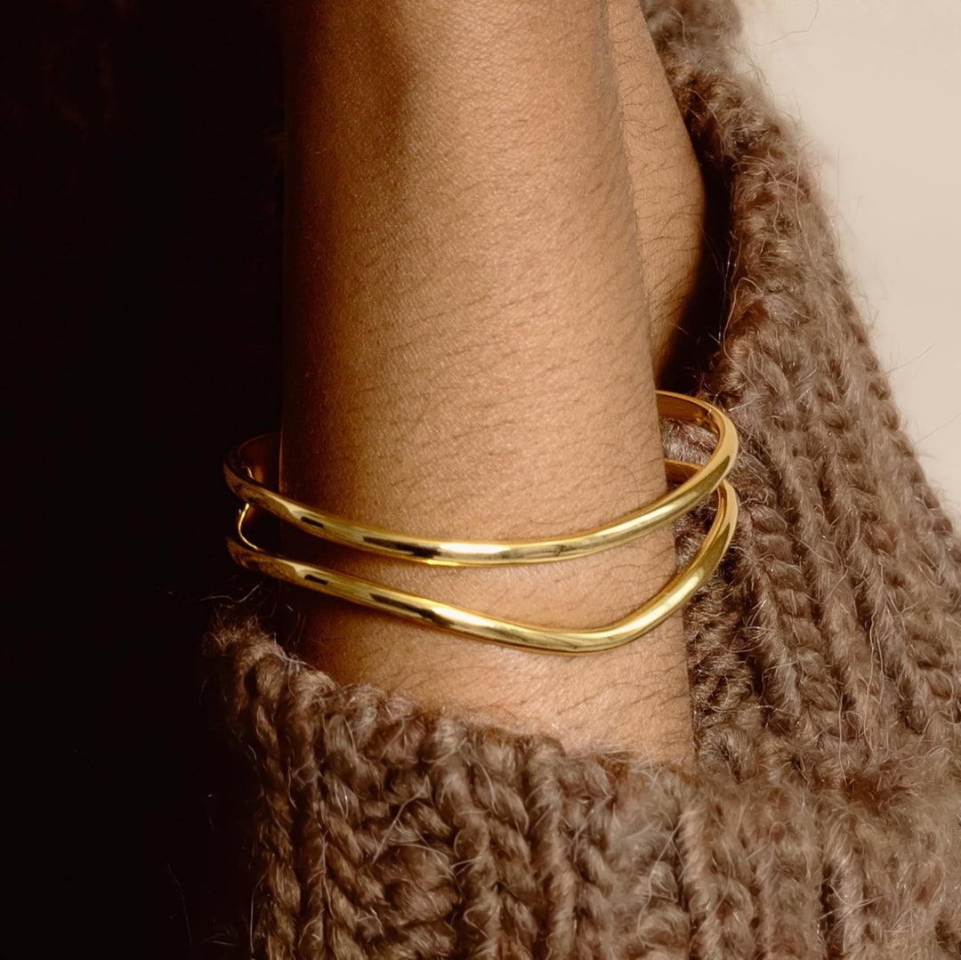 EMBODY Double Bracelet | Gold - Pixie Wing -