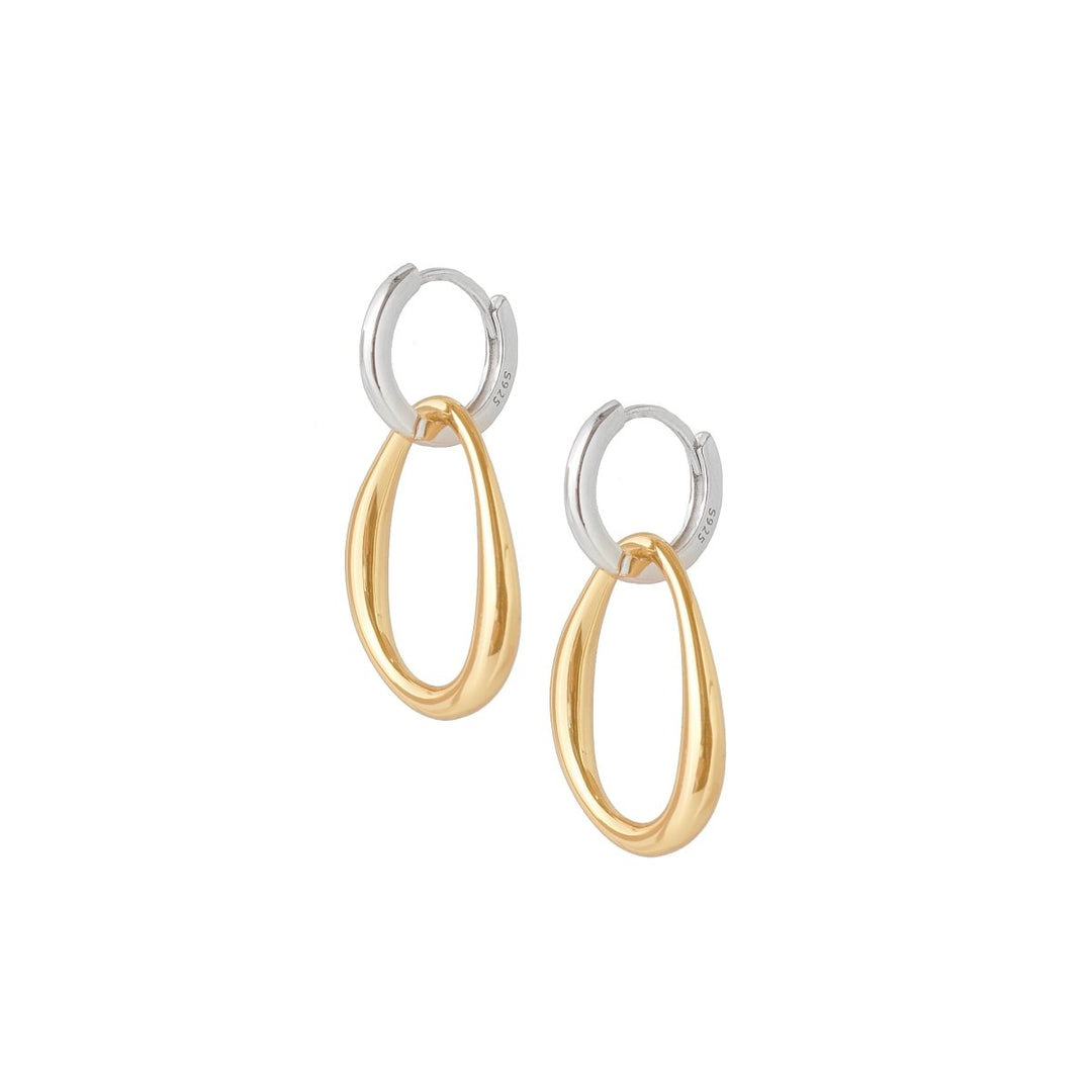 EMBODY Silver and Gold Hoop Earrings - Pixie Wing -