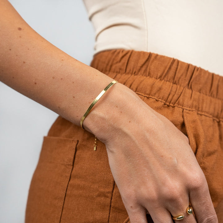 Herringbone Bracelet | Gold - Pixie Wing -