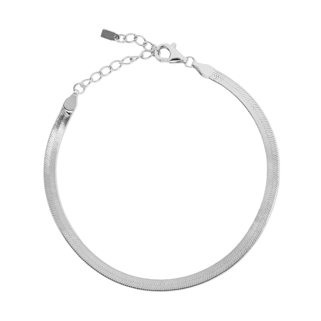 Herringbone Bracelet | Silver - Pixie Wing -