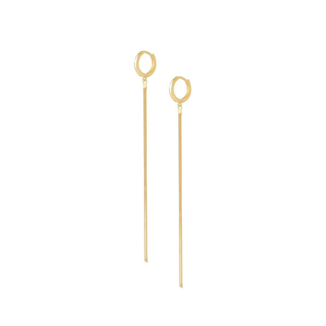 Herringbone Earrings | Gold - Pixie Wing -