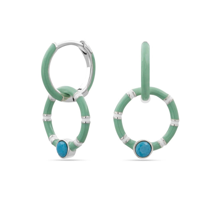 JOY Double Turquoise Earrings - Pixie Wing -
