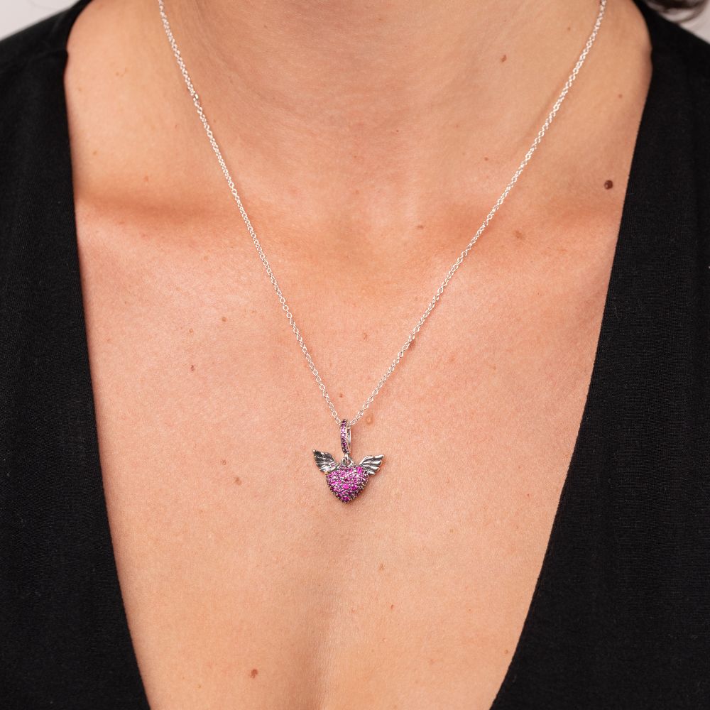 JOY Winged Heart Necklace - Pixie Wing -