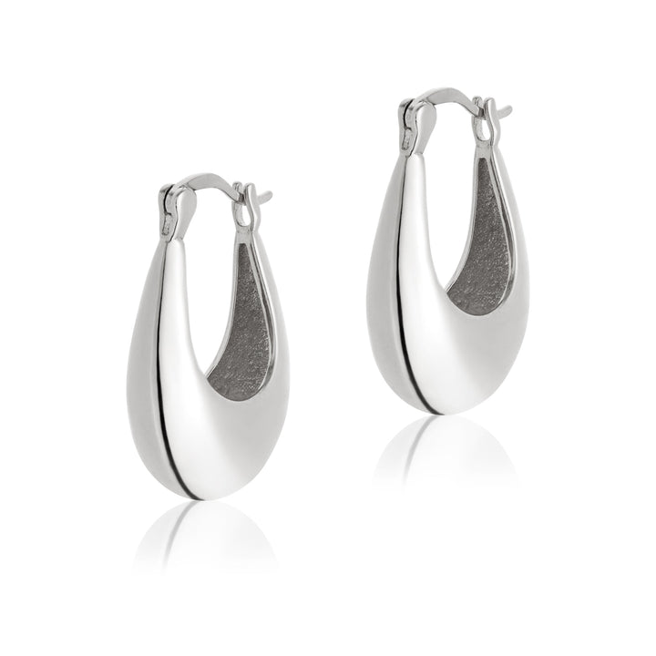 Large Dome Drop Earrings | Silver - Pixie Wing -