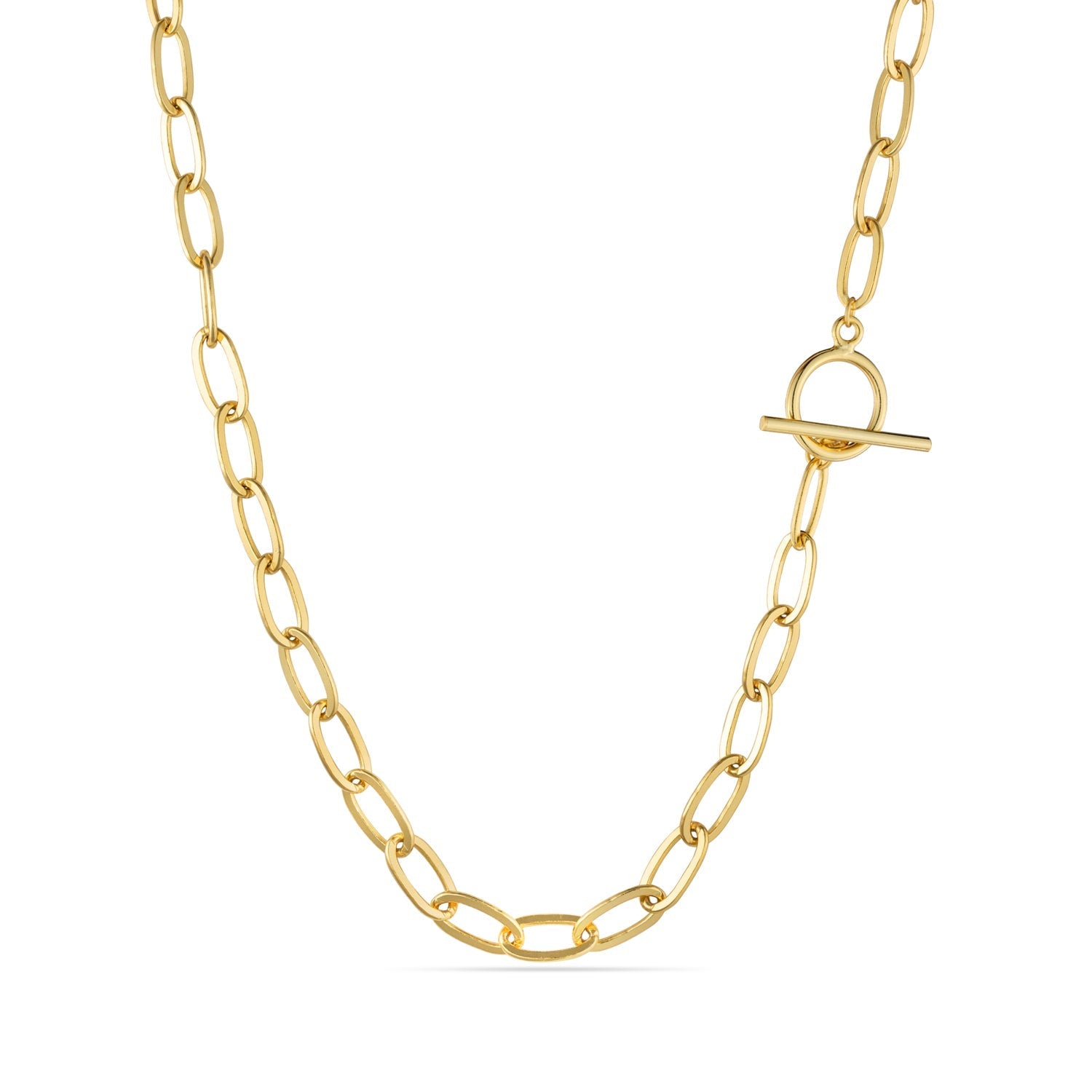 T Bar Necklace | 18ct Gold Vermeil Albert Pendant | Timeless Design —  Roberts & Co